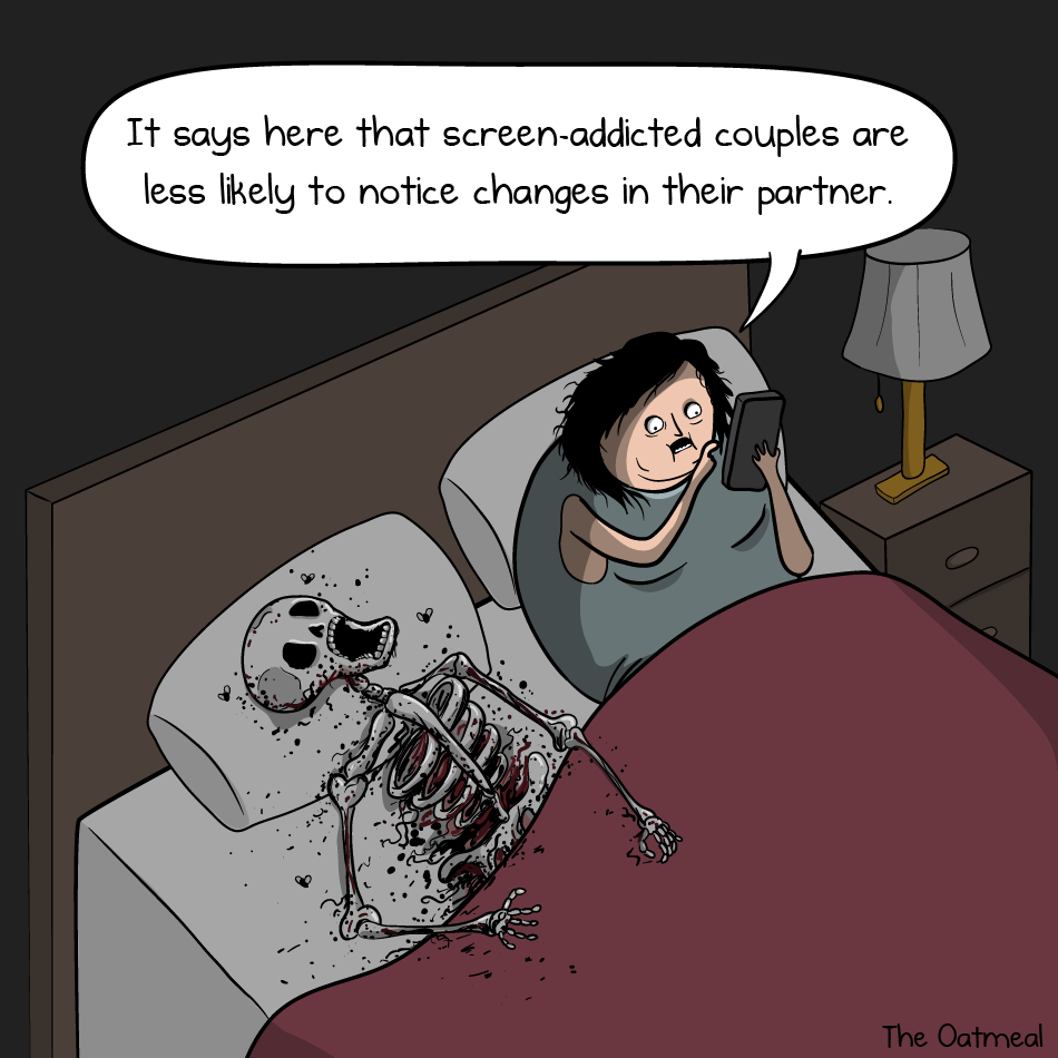 Screen-addicted couples – The Oatmeal